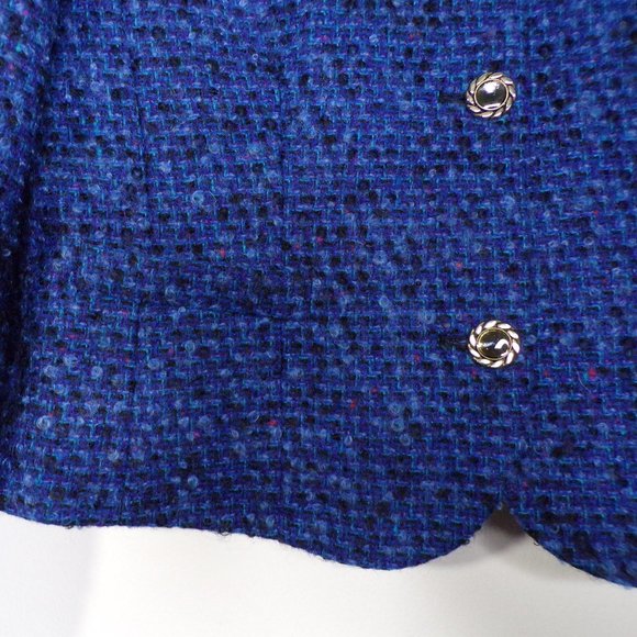 **Pendleton Blue Wool Tweed Blazer, Sz 12 - Picture 3 of 10